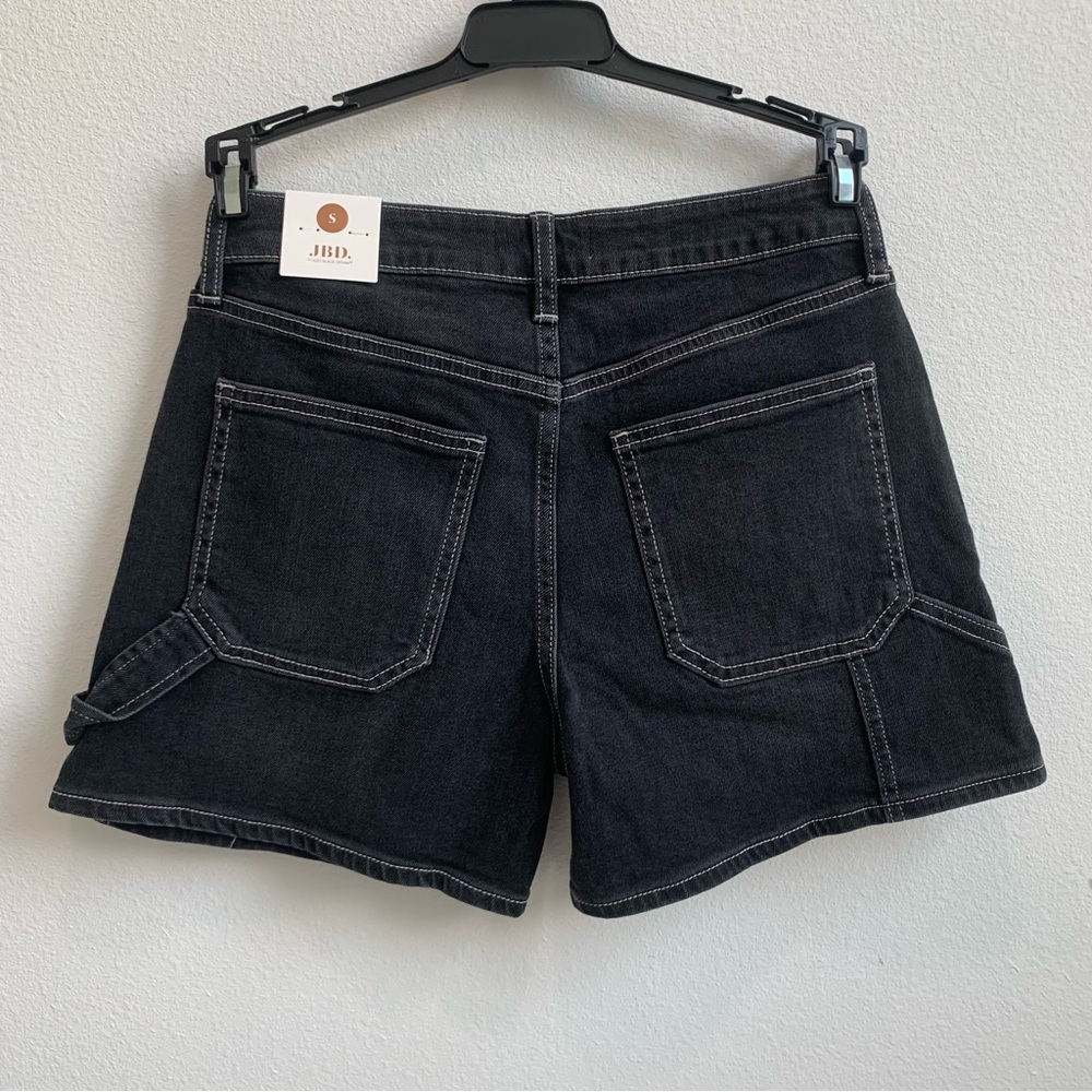 High Rise Utility Shorts - Washed Black - Picture 7 of 11
